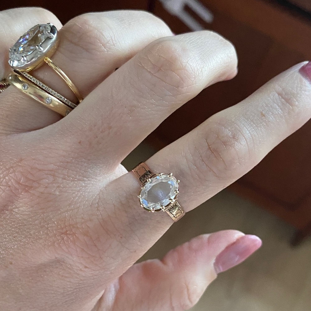 10k rose gold Victorian Ring